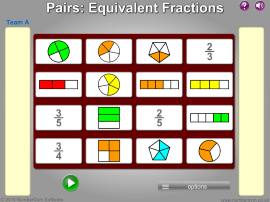 Pairs Equivalent Fractions